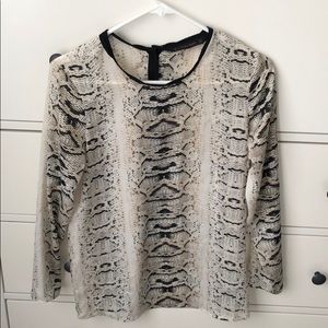 Zara python print blouse